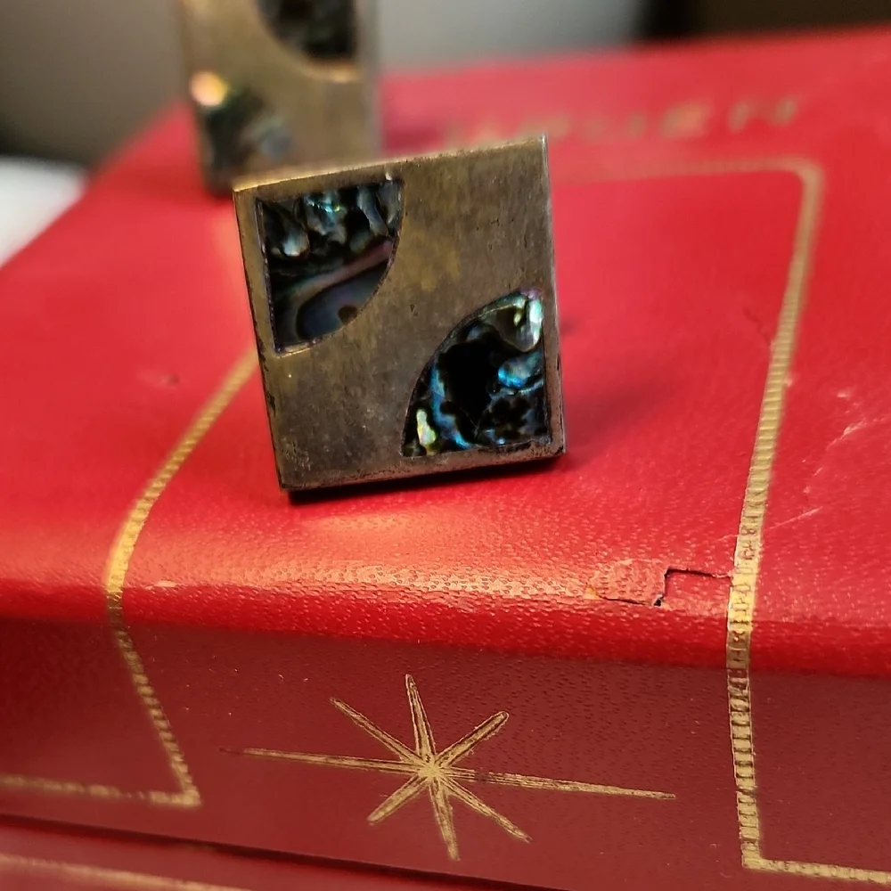 Square Abalone Inlay Cufflinks